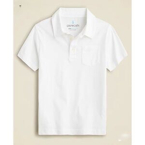 NWT J. Crew Kids' New Short-sleeve Garment-dyed Polo Shirt White